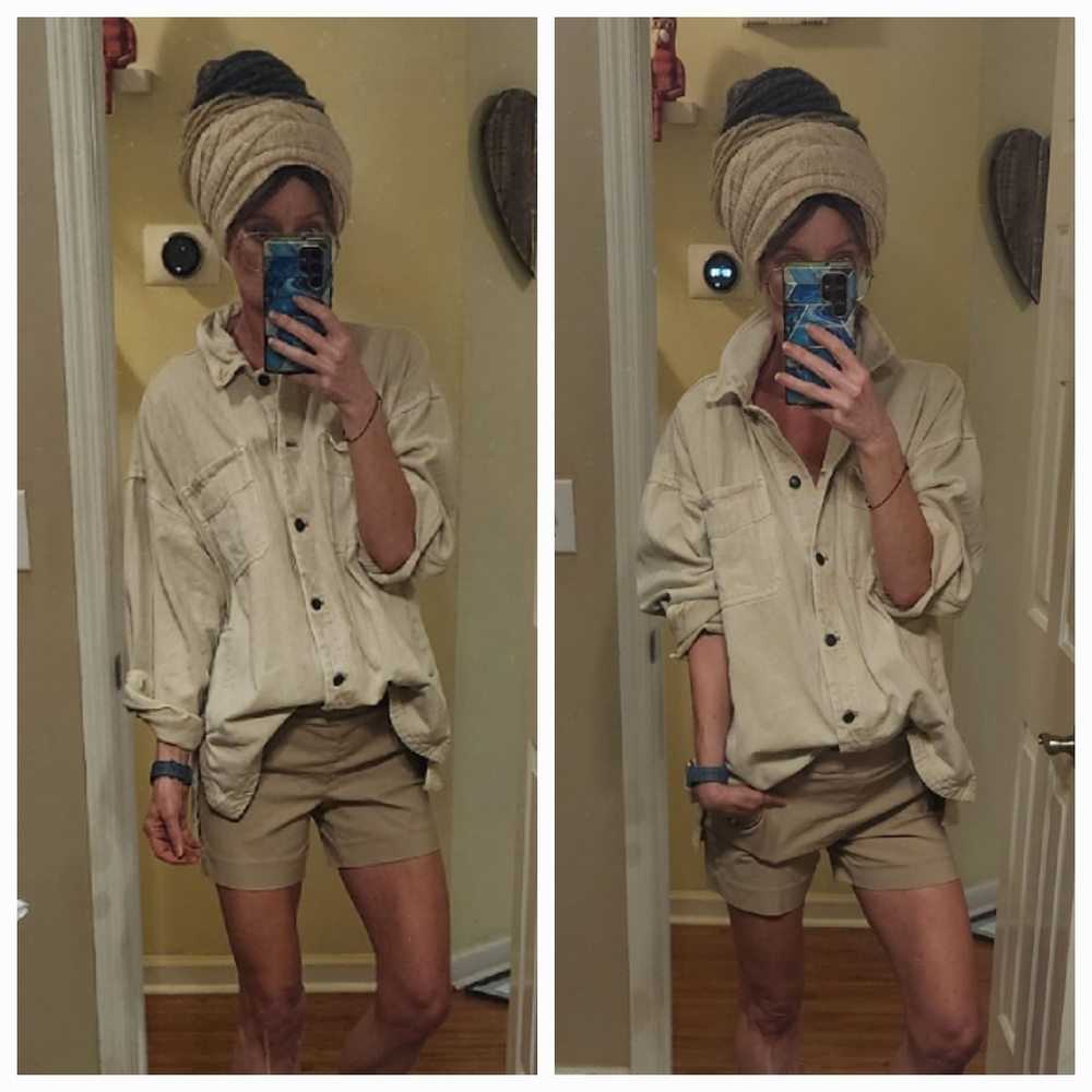 Free People We The Free Madison City Denim Jacket OVERSIZED Tofu Beige Cream Xs